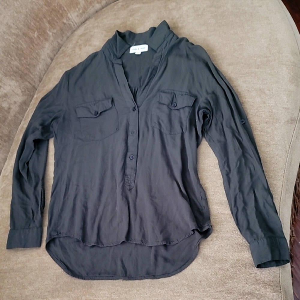 Cloth & Stone Forest Green Button Down Shirt